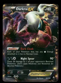 Darkrai EX 63/108 LP Rare EX Holo Dark Explorers 2012 Pokemon TCG - Image 1