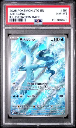 Articuno - 2025 Pokemon Jtg En-Journey Together #161 PSA 8 - Image 1