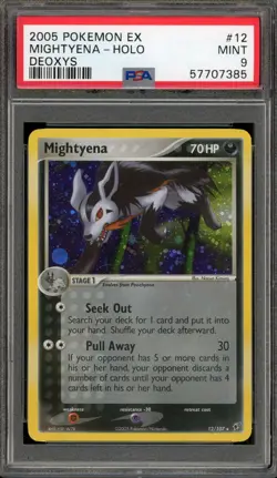 Pokemon Mightyena EX Deoxys Holo Rare #12 PSA 9 Mint - Image 1