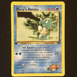 Misty's Horsea 87/132 1st Edition | Gym Challenge 2000 | Pokemon TCG Vintage NM - Image 1