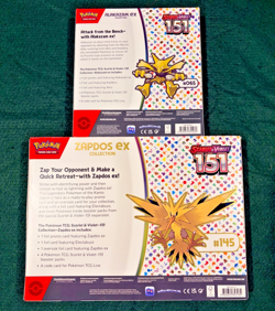 NEW Pokemon TCG Scarlet & Violet 151 Zapdos EX & Alakazam EX Collection Box Lot - Image 2