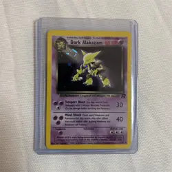 Pokemon TCG Dark Alakazam Team Rocket Holo Rare 1/82 60 HP English 2000 - Image 1