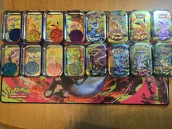 Pokemon Prismatic Evolutions Tin Display Coins and art inserts-No packs - Image 4