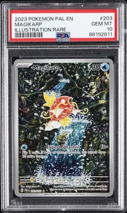 2023 POKEMON PAL EN-PALDEA EVOLVED ILLUSTRATION RARE #203 MAGIKARP PSA 10 - Image 1