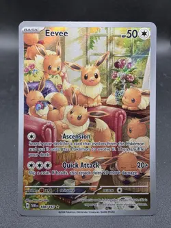 2024 Pokemon TCG English TWM EN Eevee 188/167 Full Art Holo AX92 - Image 1