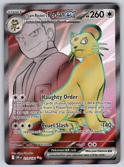 Team Rocket's Persian ex 219/182 Destined Rivals NM Pokemon Ultra Rare - Image 1