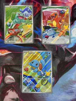 Pokemon TCG First Partner Illustration Collection Series 1 Kanto GEN 1 Starters - Image 1