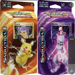 Pikachu Power & Mewtwo Mayhem XY Evolutions Theme Deck Pokemon TCG Cracked Ice. - Image 2