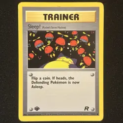 Sleep! 79/82 1st Edition Team Rocket 2000 Pokemon TCG WOTC Vintage Near Mint - Image 1