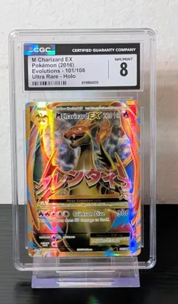 M Charizard EX 101/108 CGC 8 (Full Art) Evolutions Holo-Ultra Rare-Pokemon - Image 1