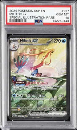 2024 POKEMON SSP EN-SURGING SPARKS SPECIAL ILLUSTRATION RARE MILOTIC EX PSA 10 - Image 1