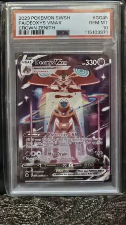 2023 Pokemon SWSH FA/DEOXYS Vmax Crown Zenith PSA Gem Mint 10 - Image 1