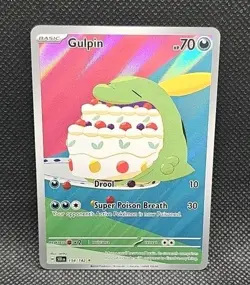 Pokemon TCG: Stellar Crown: 154/142: Gulpin Illustration Rare Near Mint SV07 - Image 1