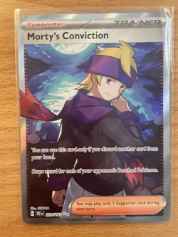 Temporal Forces Pokemon - Full Art - Morty's Conviction - 201/162 Nm English - Image 1