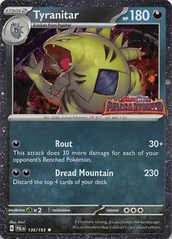 TYRANITAR (PALDEA EVOLVED STAMP) 135/193 HOLO POKEMON NM - Image 1