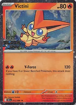 VICTINI (BLACK BOLT STAMPED) 012/086 HOLO POKEMON NM - Image 1