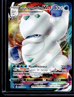 2020 TCG Pokemon #37 Galarian Darmanitan VMAX 037/185 Holo SWSH Vivid Voltage - Image 1
