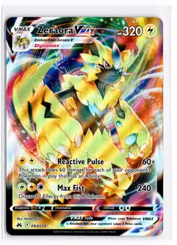 2023 TCG Pokemon #054 Zeraora 054/159 Holo Full Art Crown Zenith - Image 1