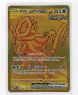 POKEMON TCG Prismatic Evolutions WALKING WAKE EX UR Gold Holo Card 178/131 - Image 1