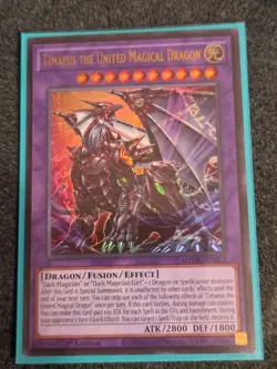 Yugioh Timaeus the United Magical Dragon MZMU-EN012 Ultra Rare 1st Edition NM - Image 1