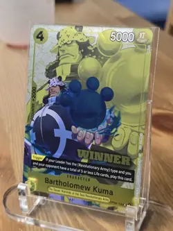 NM LP Bartholomew Kuma RARE WINNER CHAMPIONSHIP ALT ART OP09-108 ONE PIECE TCG - Image 1