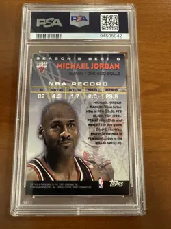 1997-98 Topps Season's Best Shooting Stars Michael Jordan #6 PSA 4 - Image 2