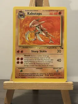 Kabutops 24/62 Non Holo Fossil Set Rare Pokemon Card WOTC - Image 1