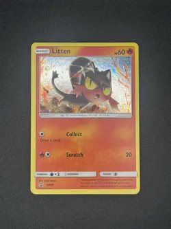 Litten SM08 Holo Sun & Moon Black Star Promo Pokemon Card - Image 1