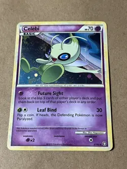 Pokemon TCG Celebi 2010 Holo Rare Triumphant 3/102 – Vintage HGSS Series Card - Image 1