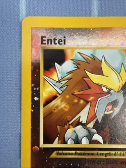 Entei Rare Pokemon Card 2001 - Black Star Promo Card Swirl - Image 2