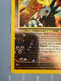 Entei Rare Pokemon Card 2001 - Black Star Promo Card Swirl - Image 5