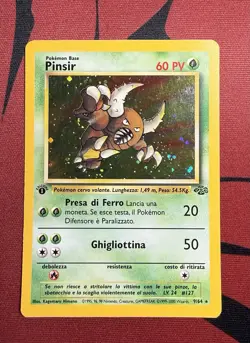 Pokemon ITALIAN Pinsir Jungle 1st Edition 9/64 Holo Card - Image 1