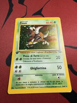 Pokemon ITALIAN Pinsir Jungle 1st Edition 9/64 Holo Card - Image 3