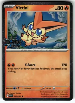 Victini (Black Bolt Stamped) 012/086 NM Pokemon Card TCG - Image 1