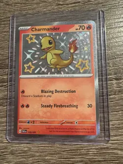 Pokemon TCG Charmander Paldean Fates 109/091 Shiny Card - Image 1