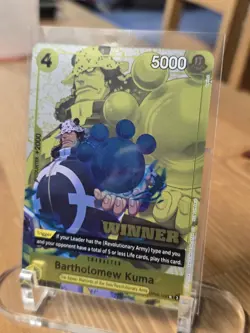 MINT NM Bartholomew Kuma RARE WINNER CHAMPIONSHIP ALT ART OP09-108 ONE PIECE TCG - Image 1