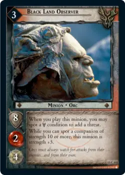 LOTR TCG HUNTERS BLACK LAND OBSERVER 15C101 NM/MINT a Top Shelf Card - Image 1
