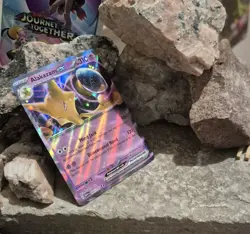 pokemon Cards Alakazam EX Stage2 Holo 1pcs+1pcs Sleeve 2023 065/165 Authentique - Image 3