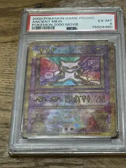 PSA 6 EX-MT Ancient Mew 2000 Movie Promo Pokemon Game Holo Graded Card - Image 1