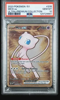 Pokemon PSA 10 GEM MT Mew ex 205/165 Ultra Premium Collection METAL CARD - Image 1
