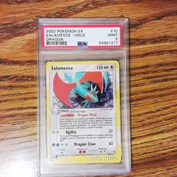 Salamence 10/97 EX DRAGON Holo Rare Graded Pokemon Card - PSA 9 - Image 1