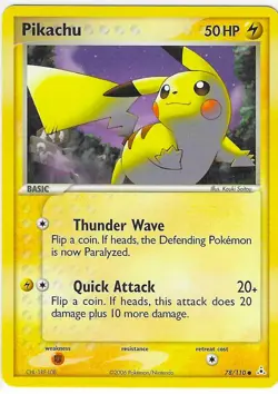 PIKACHU 78/110 EX HOLON PHANTOMS Pokemon Card NM - Image 1