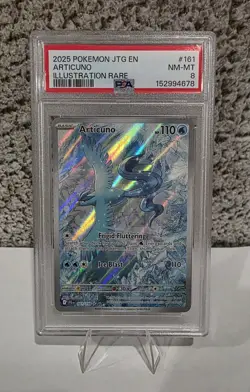 PSA 8 Articuno 161/159 Sv09 Journey Together Illustration Rare Holo Pokemon Card - Image 1