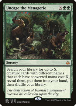 Uncage the Menagerie #137 (HP) Hour of Devastation HOU Magic MTG - Image 1