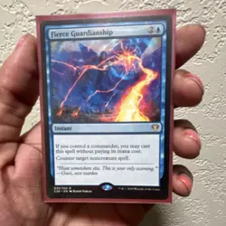 Wizards of the Coast Fierce Guardianship Commander 2020 Rare Blue Instant - Image 1