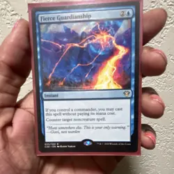 Wizards of the Coast Fierce Guardianship Commander 2020 Rare Blue Instant - Image 2