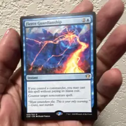Wizards of the Coast Fierce Guardianship Commander 2020 Rare Blue Instant - Image 3