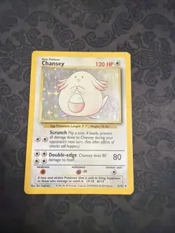 Pokemon Card - Chansey Holo Rare Base Set 3/102 - Image 1