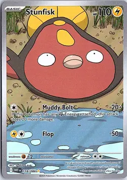 Stunfisk - Illustration Rare SV: White Flare 118/086 NM Pokemon - Image 1