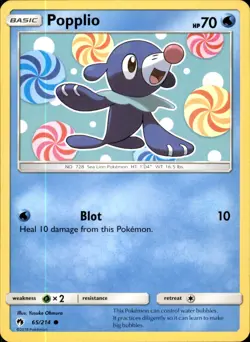 Popplio 65/214 - Pokemon SM - Lost Thunder - LP - Image 1